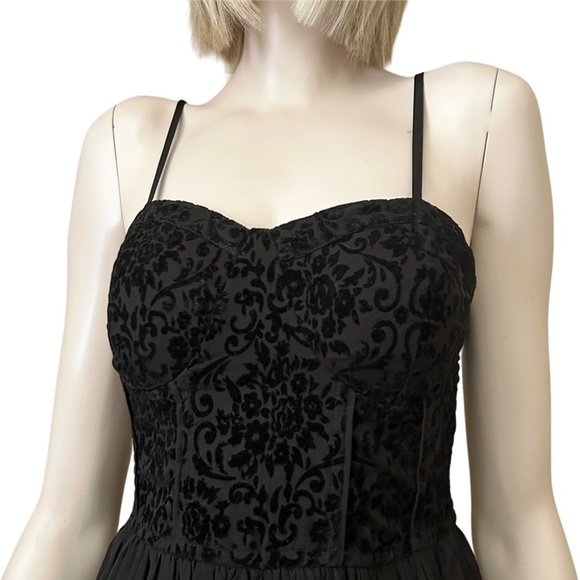 BOG Collective Dress Black Swan Bustier Shirred Smocked Back Versatile - Picture 5 of 14
